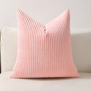 Housse de <span class=keywords><strong>coussin</strong></span> ChamXue, taie d'oreiller unie en velours côtelé, style nordique, carrée, pour canapé <span class=keywords><strong>et</strong></span> chevet, housses de <span class=keywords><strong>coussin</strong></span> décoratives - Product Image 2