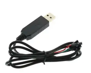 PL2303HX שחור USB ל-TTL כבל ממיר 4 פינים USB ל-RS232 TTL USB ל-COM מודול כבל מתאם סידורי