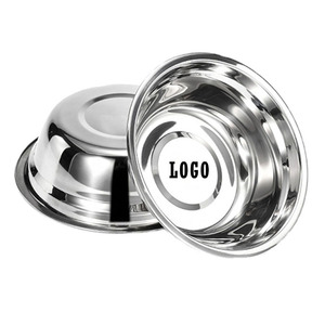 定制不锈钢宠物盆批发猫粮喂食器不锈钢大、中、小型犬用狗碗 - Product Image 1
