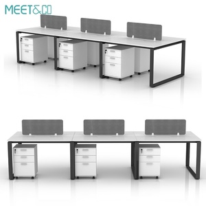Meubles de bureau, bureau en îlot, modulaire, moderne, poste de travail pour 3 à 6 personnes, tables de bureau - Product Image 4