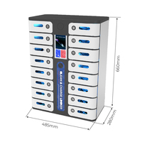 Distributeur automatique Y2Power MAX à 16 compartiments, casier mobile de nettoyage et de recharge pour téléphone et tablette, borne de recharge en libre-service