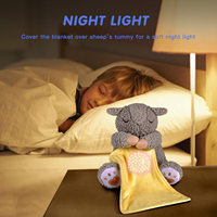 Machine à bruit blanc pour bébé, apaisant le sommeil, jouet en peluche mouton, projecteur d'étoiles, veilleuse, son enregistrable, puce vocale OTP