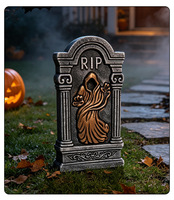 Décoration d'Halloween Gothique pour Fête à Thème Maison Hantée : Tombe, Cimetière et Grim Reaper