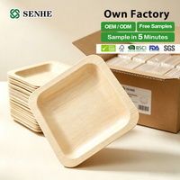 Nouvelles assiettes jetables en bois de peuplier biodégradables, prix usine, pour les marchés des États-Unis, d'Asie du Sud-Est et d'Europe