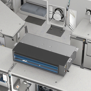 Sistema HVAC de Diseño Moderno y Ahorro Energético, Nueva Unidad de Ventiloconvector Hidrónico Delgado para Interiores, Flexible para Aplicaciones Escolares de Calefacción y Refrigeración - Product Image 1