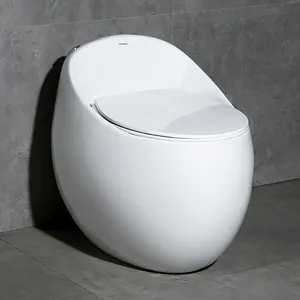 Modernes Design Wasser sparen Keramik Runde Eierform WC Toilette Einteilige Siphonic Close stool Keramik WC Toiletten schüssel