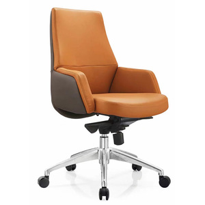 Chaises de bureau – Échantillon gratuit – Fauteuil de direction moderne en similicuir PU, pivotant à 360°, dossier haut, avec accoudoirs et réglage en hauteur, pour personnel et cadres - Product Image 5