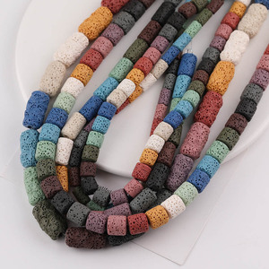 Cuentas sueltas redondas de roca volcánica natural, accesorios de joyería DIY para la fabricación de pulseras - Product Image 3