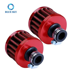 12mm Air Filter Mini Universal Red Motor Cone Cold Clean Air Intake Filter Turbo Vent Breather