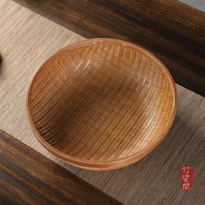 <b>Bamboo</b> Woven Storage <b>Baskets</b> Round Handmade For Kitchen Food Container Neatening - Product Image 2