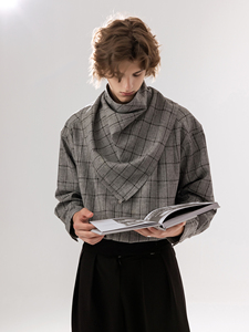 <span class=keywords><strong>Chemise</strong></span> à manches longues à carreaux détachable pour <span class=keywords><strong>homme</strong></span>-Automne 2025 Nouvelle version - Product Image 3