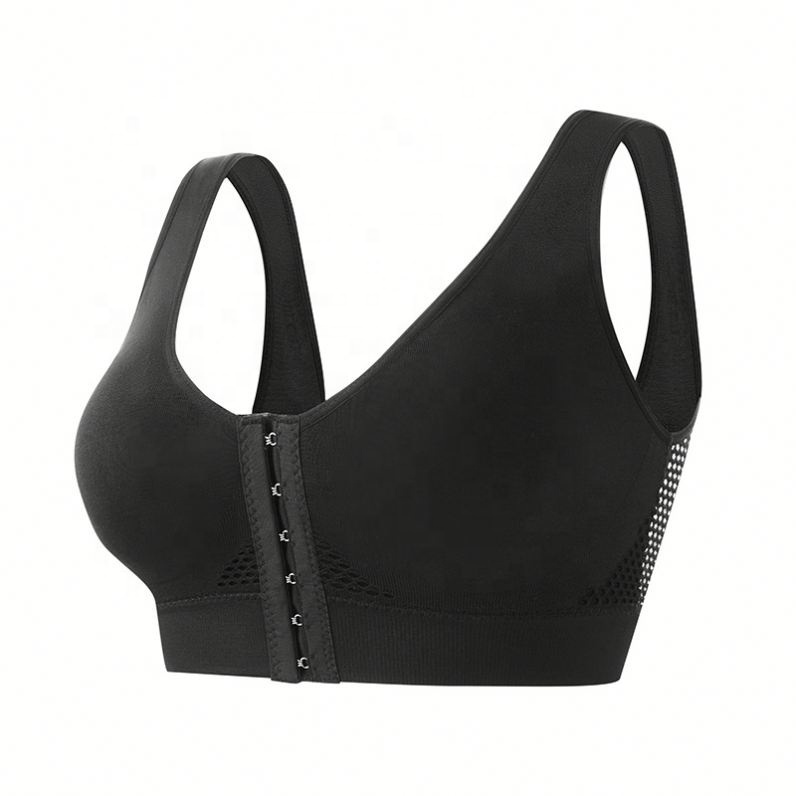 Hot Selling Women's Sports Bras Front-Button Design Steel Rings Shock-Absorbing Vests Beautiful Back Detail Breathable Large XS