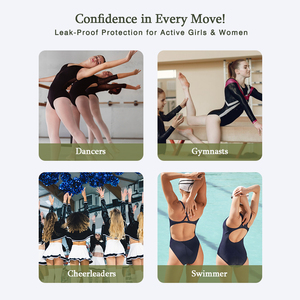 LYNMISS Braguitas Menstruales de Corte Alto de 4 Capas SIN PFAS, <span class=keywords><strong>Culotte</strong></span> Menstrual a Prueba de Fugas para Ballet, Danza y Periodo - Product Image 2