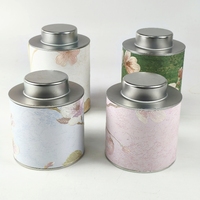 Nouvelle boîte à thé en étain de style chinois avec relief tridimensionnel en forme de chrysanthème