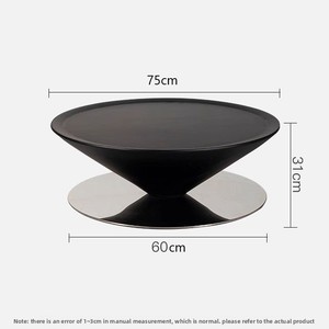 <span class=keywords><strong>Table</strong></span> <span class=keywords><strong>basse</strong></span> multifonctionnelle en métal style soucoupe volante française, plateau en acier au carbone, pour salon, petit appartement, moderne - Product Image 5