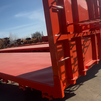 Semi-remorque à plateau en acier 3 essieux 40 pieds 45 pieds 20 pieds, remorque de transport de conteneurs robuste 60 tonnes à vendre, prix d'usine