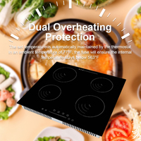 Table de Cuisson à Induction 4 Feux Tactile, Plaque de Cuisson Électrique à Induction 4 Brûleurs avec Meilleure Qualité pour la Vente en Gros