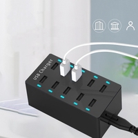 Charger Dinding USB Multi Port Laris Manis Charger USB Multi Port 50W 10 Port USB Mendukung 5V 1A 2A 2.4A