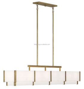 Lustre Linéaire Classique <span class=keywords><strong>de</strong></span> Luxe en Albâtre pour Salon et Îlot <span class=keywords><strong>de</strong></span> Cuisine, Grand Modèle <span class=keywords><strong>Orleans</strong></span> - Product Image 5