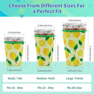 Custom Logo riutilizzabile isolato in Neoprene manicotto per tazza da caffè ghiacciata custodia per Cooler per caffè bevande fredde Koozy cooky - Product Image 3