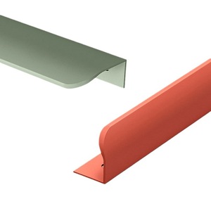 Manijas de borde oculto para armarios y roperos, barra redonda minimalista de aleación de aluminio, colores Morandi, instalación sin taladro - Product Image 4