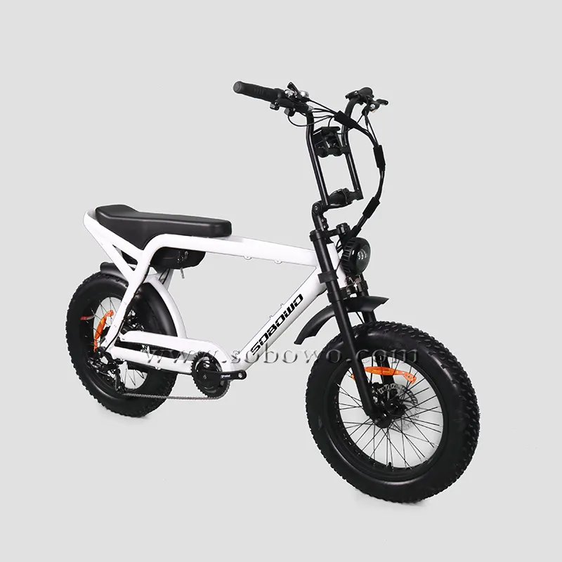 SOBOWO 20 pouces 48v batterie vélo électrique Cruiser vélo électrique 500w ebike vintage rétro ebike moto électrique 4.0 pneu