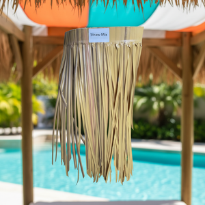 Tuiles de toit en chaume <span class=keywords><strong>synthétique</strong></span> imperméables de haute qualité pour la vente en gros, idéales pour les gazebos de villégiature, chaume plastique personnalisable - Product Image 3