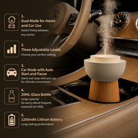 Diffuseur d'arômes intelligent pour voiture, à nébulisation froide sans eau, double mode maison et voiture, avec capteur de vibration, diffuseur d'huiles essentielles portable – Meilleures ventes