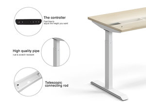 Electric Height Adjustable Modern <strong>Standing</strong> Desk with Cable Management Tray Anti-Collision <strong>Workstation</strong> Home Office - Product Image 5