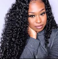 Extensions de cheveux humains indiens bruts 100% naturels, en vrac, double trame machine, bouclés style Pixie, bouclés afro crépus 4a 4b 4c avec closure HD 6*6