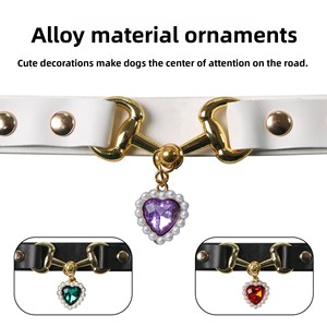 Collares Ajustables para Perros con Adornos de Corazón y Cruz, Cierre de Hebilla, Accesorios y Artículos Decorativos para Mascotas - Product Image 2