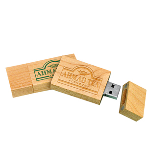 Clé USB magnétique en bois carrée de grande taille avec boîte en bois, logo personnalisable, clé USB pour cadeau promotionnel - Product Image 5