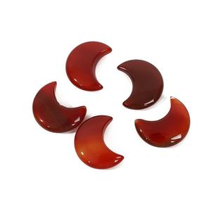 HZ Factory Vente en gros de sculptures en cristal naturel en obsidienne, en stock 2026, 30*25*8mm, Ornement lune croissante en quartz rose - Product Image 2