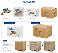 Vanne de service YINGFA 1/4 de tour en laiton sans plomb pour chauffe-eau, filetage NPT, tailles de raccordement 3/4 po et 1/2 po pour systèmes de plomberie