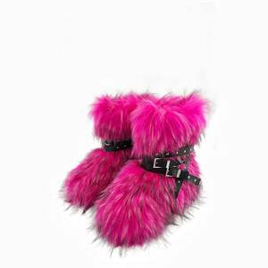 פרווה את מגפי הברך לנשים גודל 12 אגם כחול ורוד כהה פרווה פרווה פרווה פרווה - Product Image 6