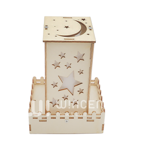 Lanterne en bois à faire soi-même Wincent, lumière de nuit, modèle de puzzle 3D, lune croissante, décoration céleste, cadeau <span class=keywords><strong>pour</strong></span> enfants et adultes, chambre à coucher - Product Image 5