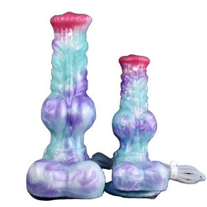 Animal Wolf Dick Thick Squirting <b>Dildo</b> Manual Masturbation Shaped Soft Vagina Plug Anal Enema Sex Toy - Product Image 1