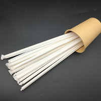 Pailles en papier blanches jetables, emballées individuellement, 100 pièces par paquet, pailles écologiques