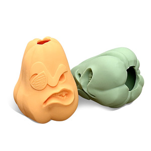 Kabak kafa ile yeni çevre dostu silikon köpek kedi maması kabı korsan grafik Anti-Bite anti-isyan oyuncak evcil tatlılar için depolama - Product Image 6