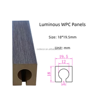 Panneau mural décoratif cannelé en PVC WPC fluorescent lumineux moderne avec éclairage LED pour projets commerciaux intérieurs