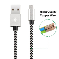 Kabel USB Micro 5pin Nylon Braided 3ft 10ft untuk Pengisian Daya & Transfer Data Android Tersedia