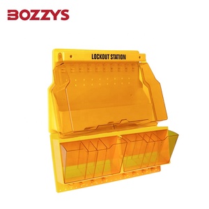BOZZYS <span class=keywords><strong>Porte</strong></span> de station de verrouillage d'équipement industriel de luxe avec couvercle et étiquettes trilingues Type <span class=keywords><strong>cadenas</strong></span> PC et plastique - Product Image 4