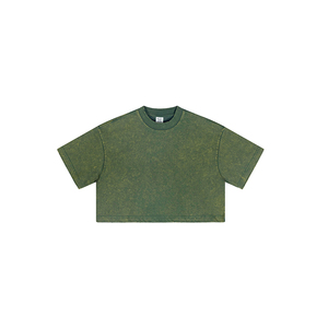 Phụ Nữ Cổ Điển Của <span class=keywords><strong>Crop</strong></span> Top T Áo Sơ Mi Dtg Thiết Kế In Ấn Tùy Chỉnh Đồng Bằng Axit Rửa Đau Phước T Áo Sơ Mi Tùy Chỉnh Chuyên Nghiệp Logo - Product Image 6