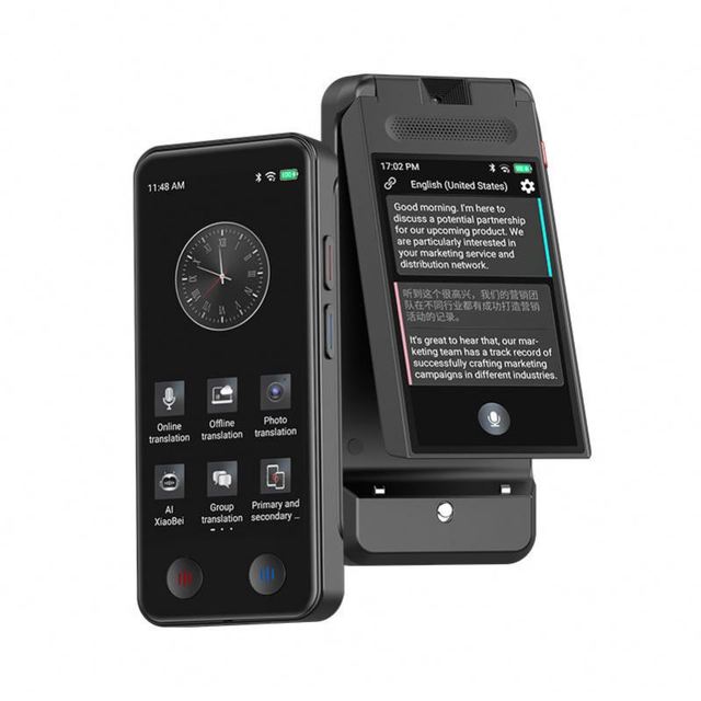 Dual-Screen Detachable Translator Simultaneous Interpreter Multi-Language Support AI Smart Translation Real-Time Conversation