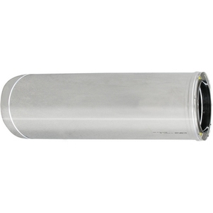 Modern Double-Wall Stainless Steel Flue Pipe 1m X 80-130mm for <b>Fireplace</b> <b>Accessories</b> - Product Image 1