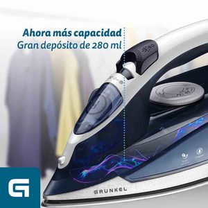 Ferro da stiro a vapore Grunkel 2200W con piastra antiaderente blu - Product Image 4