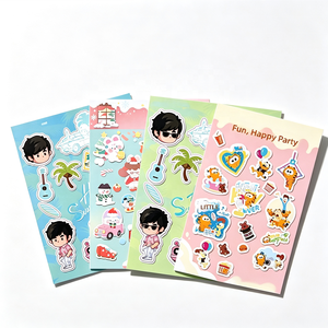 Étiquettes Adhésives Personnalisées Multi-formes, Thème Alien Dessin Animé, PVC Transparent, Marchandises Thème Célébrités, Impression DIY sur Demande, Rondes - Product Image 1