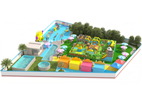 Parc de trampolines gonflables géants modulaires en PVC pour usage commercial, intérieur et extérieur, haute résistance