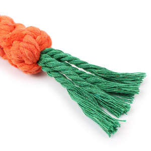 <strong>Wholesale</strong> Carrot Shape Cotton Rope Braided <strong>Pet</strong> <strong>Toy</strong> <strong>Durable</strong> Molar Teeth Cleaning Dog <strong>Toy</strong> interactive <strong>chewing</strong> <strong>toy</strong> for puppy - Product Image 4