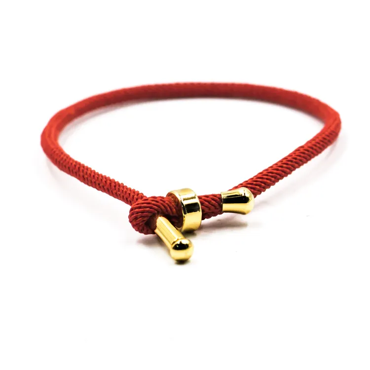 HSQ JEWELRY Novo design boa sorte pulseira fio vermelho pulseira corda ajustável nylon parafuso pulseira